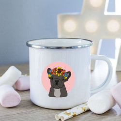 French Bulldog Pink Circle Coffee Mug