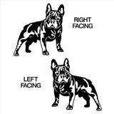 French Bulldog Normal Stance Dark Shading Outline Sticker (17.3" x 17.7"), (22.4" x 22.8")