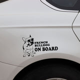 French Bulldog On Board Sunglasses Decal Sticker