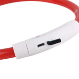 LED Tube Flashing Light USB Charging Pet Dog Collar