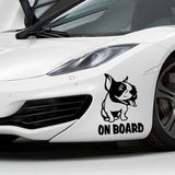 Boston Terrier On Board Decal Sticker