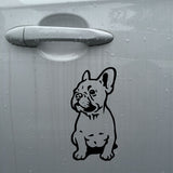 Sitting French Bulldog Puppy Outline Drawing Sticker (5" x 2.8"), (11.0" x 5.1"), (22" x 11")