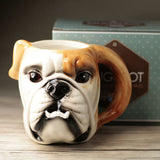 English Bulldog Head Shaped Ceramic Coffee Mug