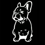 Sitting French Bulldog Puppy Outline Drawing Sticker (3" x 6")