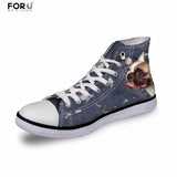 French Bulldog Looking Out Chuck Taylor Style Shoes