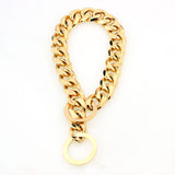 Cuban Gold Chain Link Style 15mm Wide Dog Collar