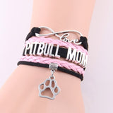 2 Color Love Pitbull Paw Rope Chain Bracelet