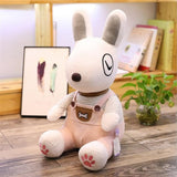 Cute Dressed Up Bull Terrier Plush Stuffed Toy