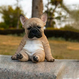 Sleepy French Bulldog Puppy Statue Resin Sculpture