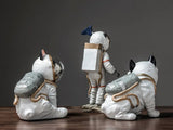French Bulldog Astronaut Dog Statue Figurine