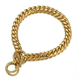 Cuban Chain Link Style 12mm Wide Dog Collar