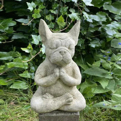 French Bulldog Yoga Prayer Meditation Resin Statue Ornament