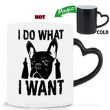 I Do What I Want French Bulldog Heat Color Changing Coffee Mug