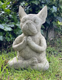 French Bulldog Yoga Prayer Meditation Resin Statue Ornament
