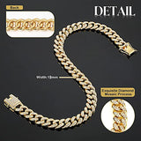 Cuban Chain Link Diamond Style Dog Collar