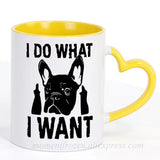 I Do What I Want French Bulldog Heat Color Changing Coffee Mug