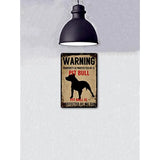 Warning Property is Protected by a Pit Bull My Gun Classic Tin Signs
