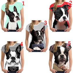 Boston Terrier Full Size Portrait Women's T-Shirt