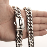 Gold Stainless Steel 17mm Chain Link Dog Collar