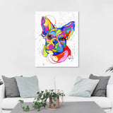 French Bulldog Colorful Unique Design Oil Print Wall Art