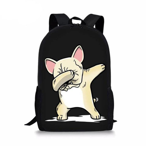 Dabbing Light Tan French Bulldog Backpack