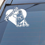 Frenchie Love Heart Sticker