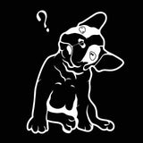 French Bulldog Question Mark Decal Sticker