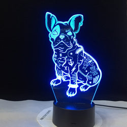 French Bullldog Tattoos LED Desk Lamp