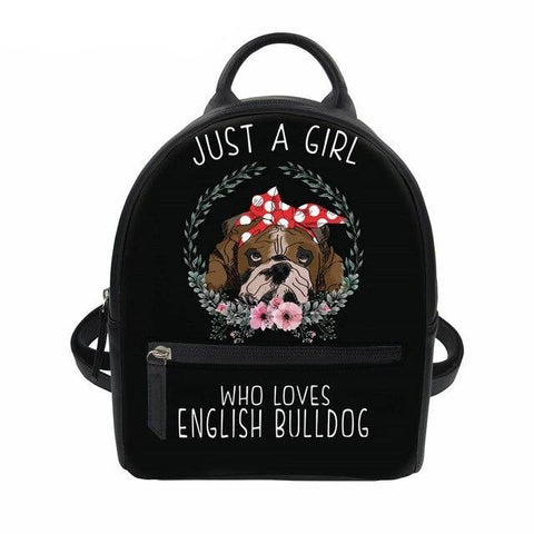 Just A Girl Who Loves English Bulldog Mini Backpack