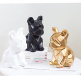 Geometry French Bulldog Shaped Ceramics Statue