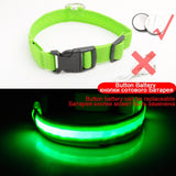Nylon Glow Rechargeable Flashing LED Dog Collar