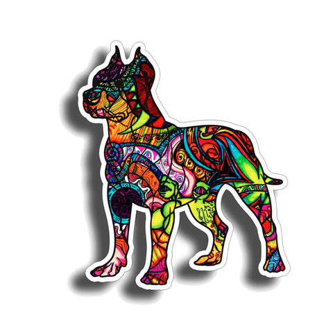Colorful Mosaic Style Pit Bull Sticker