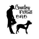 Country Pit Bull Dad Sticker