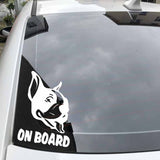 Boston Terrier On Board Head Decal Sticker