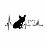 French Bulldog Heartbeat Sticker
