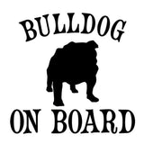 Bulldog On Board Silhouette Bulldog Sticker (5.1" x 5.1")