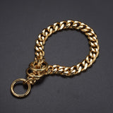 Cuban Gold Chain Link Style 13mm Wide Dog Collar