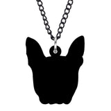 Halloween Floral Pattern French Bulldog Dog Necklace