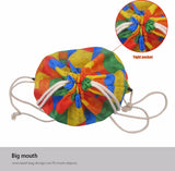 Pit Bull Floral Pattern Drawstring Backpack