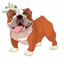 Colored Cartoon English Bulldog Sticker