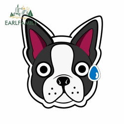 Colored Boston Terrier Cartoon Sticker