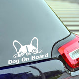 Dog on Board French Bulldog Peaking Sticker
