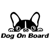Dog on Board French Bulldog Peaking Sticker