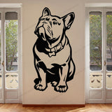 French Bulldog Outline Sitting Looking Up Sticker