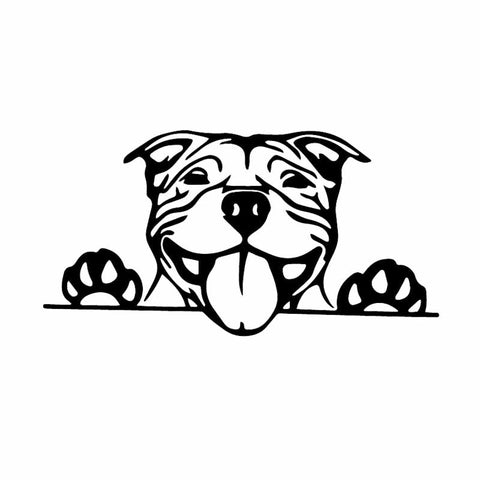 Pit Bull Outline Drawing Sticker