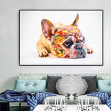 French Bulldog Paint Face Print Wall Art
