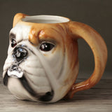 English Bulldog Head Shaped Ceramic Coffee Mug