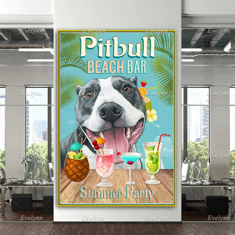 Pitbull Beach Bar Summer Party Poster