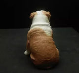 Detailed English Bulldog Lazy Sitting Tongue Out Decoration Figurine