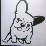 Angry French Bulldog Sitting Tilted Outline Sticker (17.7" x 19.7"), (21.7" x 23.2")